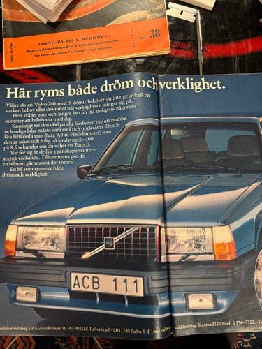 Volvo 740 kombi Annons 1986