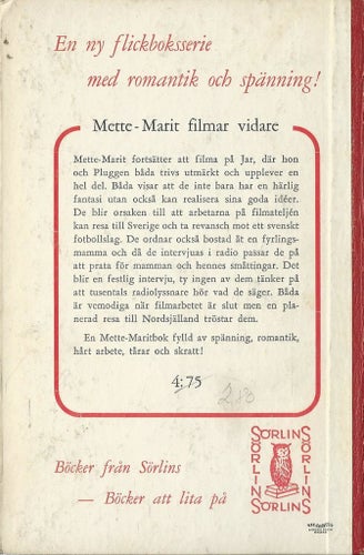 METTE MARIT FILMAR VIDARE -BJÖRG GASELLE 1956 ( HÅRD PÄRM)