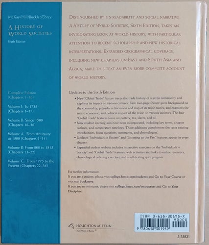 A History of World Socities / John P. McKay, Bennett D. Hill. John Buckler...