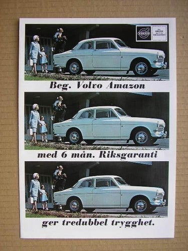 VOLVO Försäljningsbroschyr Amazon Riksgaranti 1966