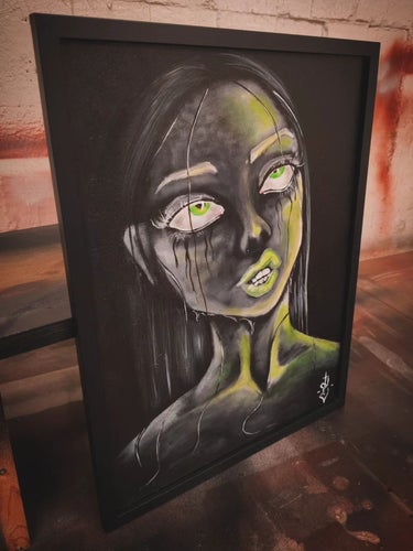 OUT OF THE SHADOWS - Original Artwork with Black Wooden Frame