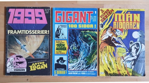 1999, Gigant, Månriddaren, 3 st serietidningar