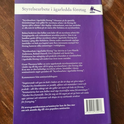 Styrelsearbete i ägarledda företag - Lars-Henrik Andersson, Roland Sandell