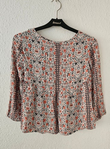 BERSHKA flerfärgad blus topp i storlek S