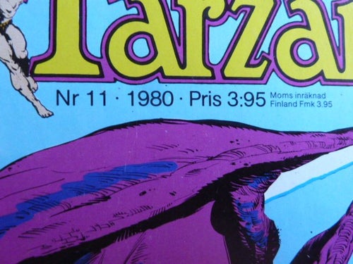 TARZAN, 1980 NR 11, MOLNGUDEN, WATANGAS TRUMMA, EDGAR BURROUGHS, TIDNING