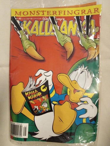 Kalle Anka & Co 2004 nr 45. inplastad. med leksak Monsterfingrar