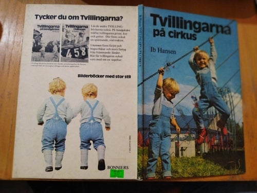 Tvillingarna på cirkus av Ib Hansen. bok. Very Fine+