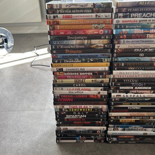 Stor samling av DVD-filmer