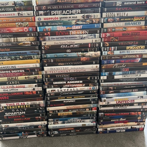 Stor samling av DVD-filmer