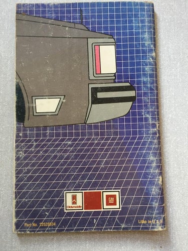 1984 Oldsmobile Owners Manual Delta 88 & Custom Cruiser Models