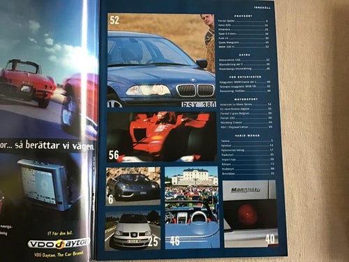 AUTOMOBIL NR 9 2000 SAAB 9-3 AERO,VOLVO S60,FERRARI SPIDER,QUALE MANGUSTA,BMW