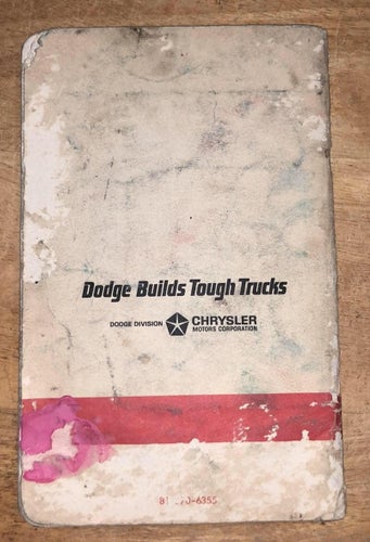 1967 Dodge Trucks Models 100 Thru 300 Operator´s Manual