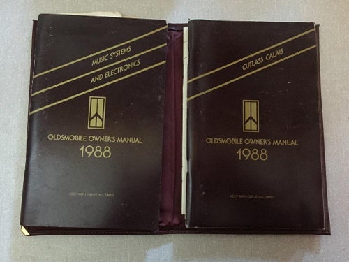 1988 Oldsmobile Owners Manual Cutlass Ciera & Cutlass Cruiser