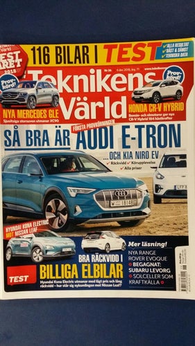 Teknikens Värld nr 26 2018: Kia Niro EV, Honda CR-V Hybrid, beg Subaru Levorg