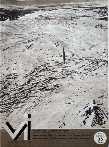Vi 12 1954 Albert Eskeröd, Valborg Stange, Norr Amsberg, segelflyg, Elis Hillman