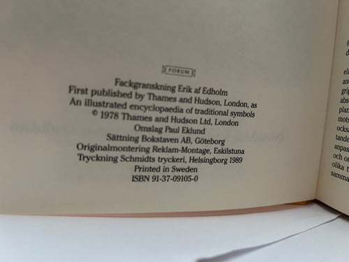 Symboler av Jean C. Cooper, bok, Very Fine plus