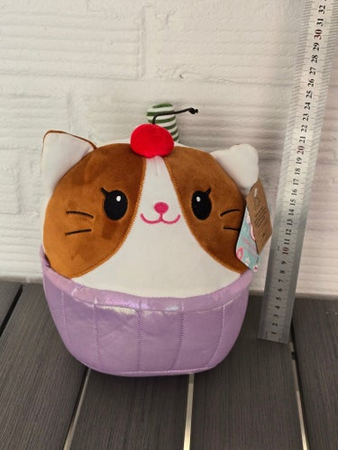 Ny nalle mjukis Gosedjur Katt Cupcake 23cm
