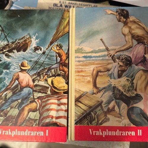 Vrakplundraren I & II 2 retro böcker från bokförlaget Niloe