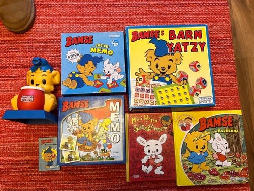 Bamse Spel och Böcker sparbössa kortlek ... Paket se bild