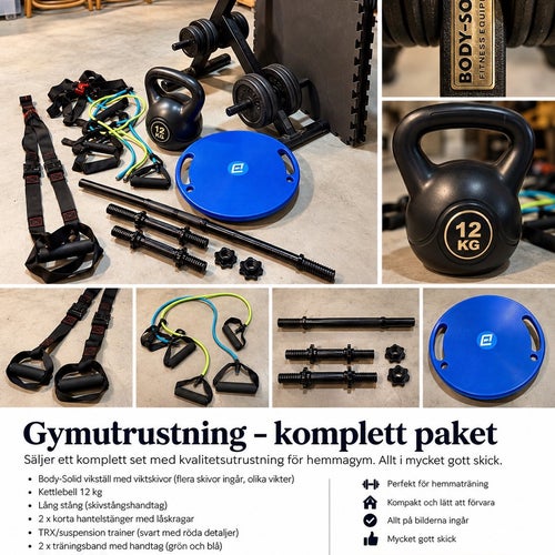 Gymutrustning komplett paket