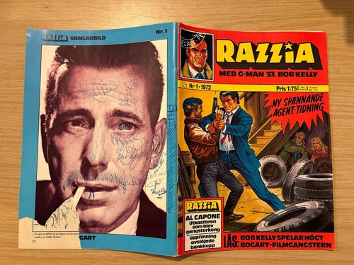 Razzia 1972 nr 1, samlarbild Humprey Bogart, Very Good