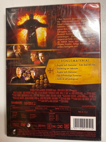 DVD Änglar Och Demoner Theatrical Edition Tom Hanks INPLASTAD