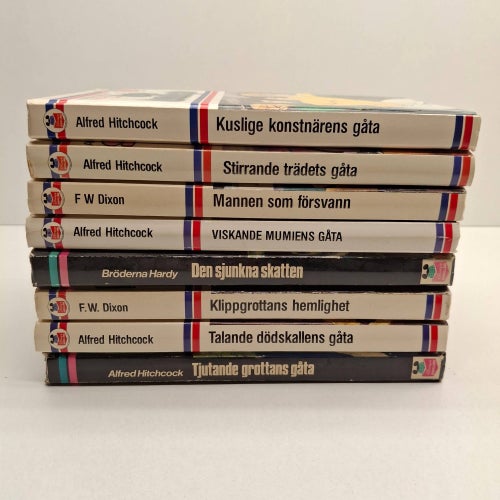 Alfred Hitchcock x5 + x3 Bröderna Hardy - Ungdomsböcker - Se bilder för titlar