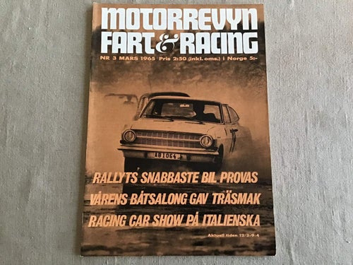 MOTORREVYN NR 3 1965 AF CHAPMAN,FERRARI F1,SUNBEAM TIGER MONTE CARLO,RALLY