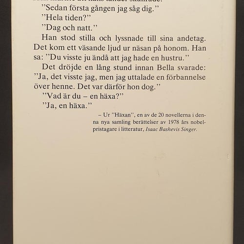 Passioner (Singer, Isaac Bashevis)(Inbunden) >VG< 1980