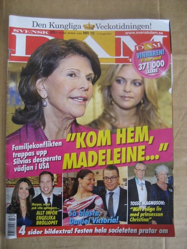 Svensk Dam-Tidning Nr:15-2011 (Kungafamiljen, Jannicke Geitskaret, Sara Lumhol