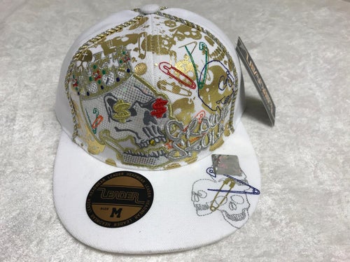 CROWN SKULL Broderi Keps med Glitter