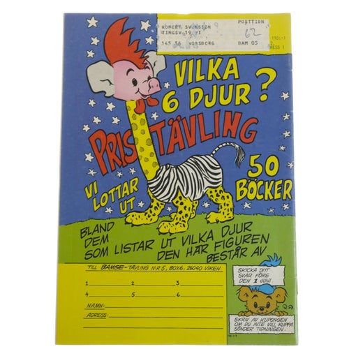 Bamse - 1985 - NR 5 - Bamse och det stora slagsmålet