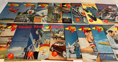 Teknikens Värld 1951–1953 – ca 20 äldre nummer – retro tidningar – samling – läs