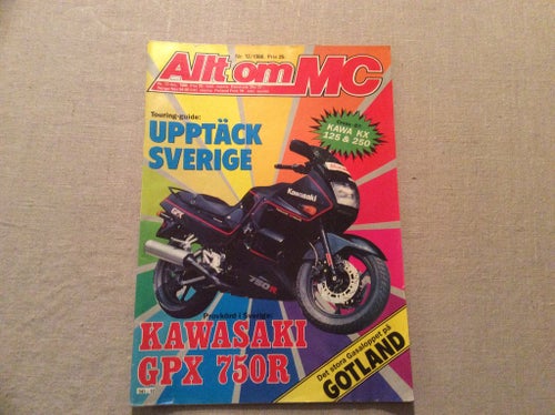 Allt om Mc Nr 12 1986 Moto Guzzi,Kawasaki KX 125,250,Honda FTR 250,Gotland GN