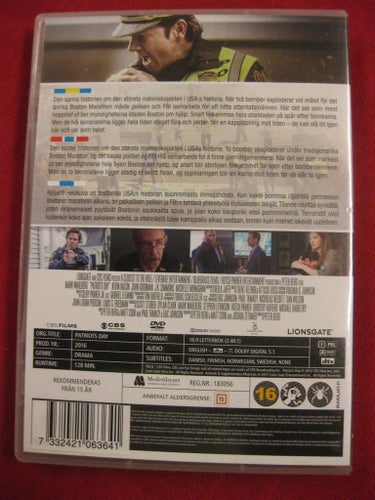 PATRIOTS DAY - MARK WAHLBERG, KEVIN BACON - DVD 2017