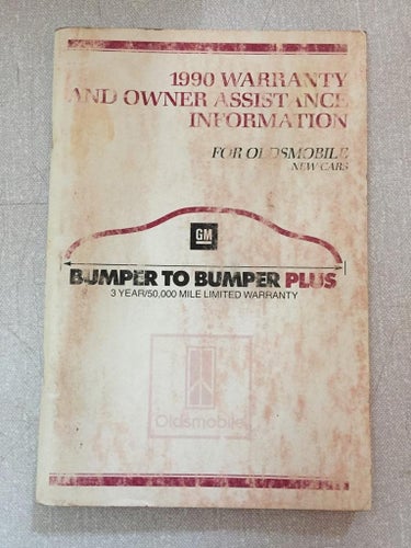 1990 Oldsmobile Warranty & Owner Assistance Information