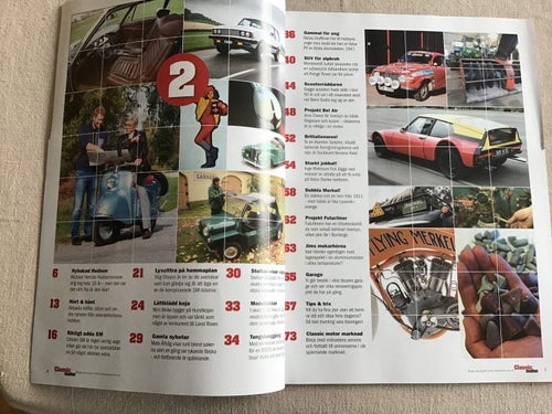 CLASSIC MOTOR NR 2 2015 MINI MOKE,SCOOTER,MUNKTELLS,MONTEVERDI SAFARI,SAAB V4