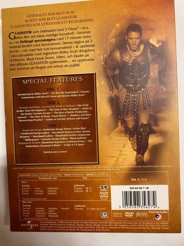 DVD Gladiator Extended Special Edition 3 Disc TOPPSKICK