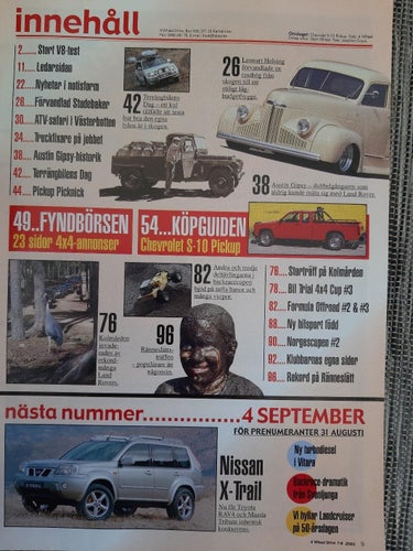 4 Wheel Drive nr 7-8 2001: V8: Jeep Grand Cherokee, BMW X5 4,4i, Range Rover