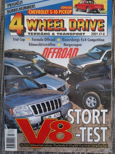 4 Wheel Drive nr 7-8 2001: V8: Jeep Grand Cherokee, BMW X5 4,4i, Range Rover