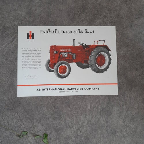Broschyr International Harvester Company Farmall D-430