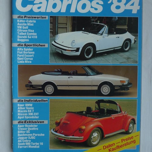 Cabrios '84 Alla neuen und klassischen tidning på tyska på 66 sidor