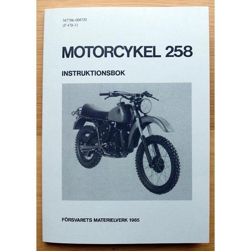 Instruktionsbok HVA 258 Militär Motorcykel
