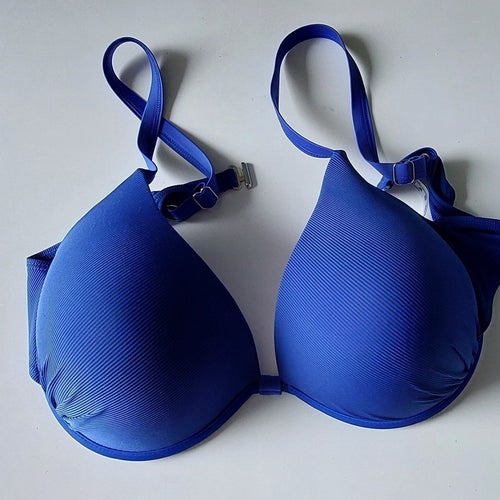 blå bikiniöverdel, storlek XL- 2XL