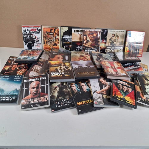 Parti DVD Filmer Action Krigsfilm Drama Svenskt Tal Samling Vintage