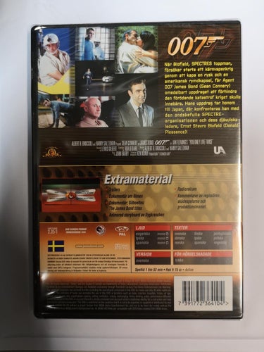 DVD James Bond 007 Man Lever Bara Två Gånger Sean Connery NYSKICK