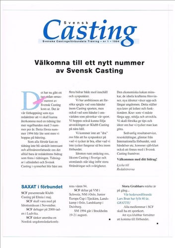 Svensk Casting - Svenska Castingsförbundets Tidning nr 1 1994