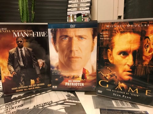 Man on Fire, The Patriot, The Game - DVD-filmer