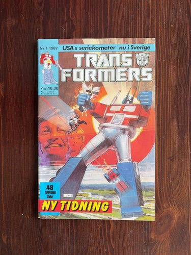 1:a numret av svenska Transformers serietidningen! Nr 1 1987! Toppexemplar!