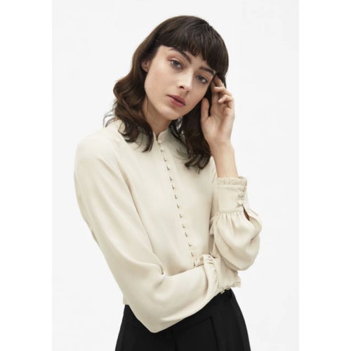 FILIPPA K vit/ljusbeigeblus